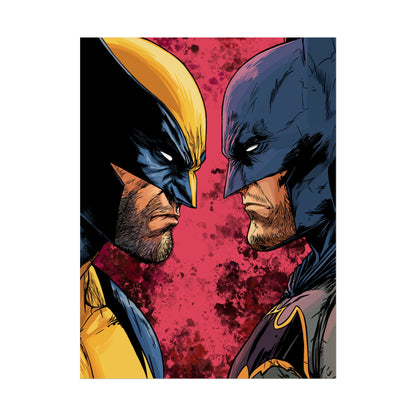Batman vs Wolverine Rolled Poster