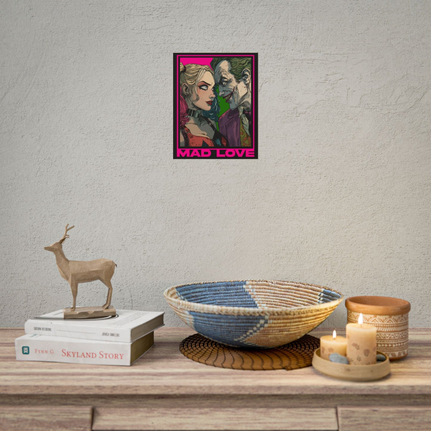 "Mad Love" Harley Quinn & Joker Comic Art Rolled Poster