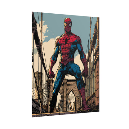 Spider-Man Brooklyn Bridge Art Poster