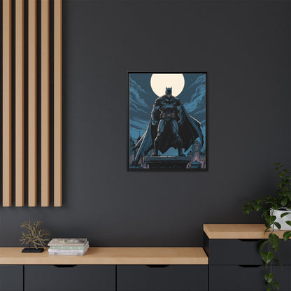 Batman Moonlit Matte Canvas Framed Print