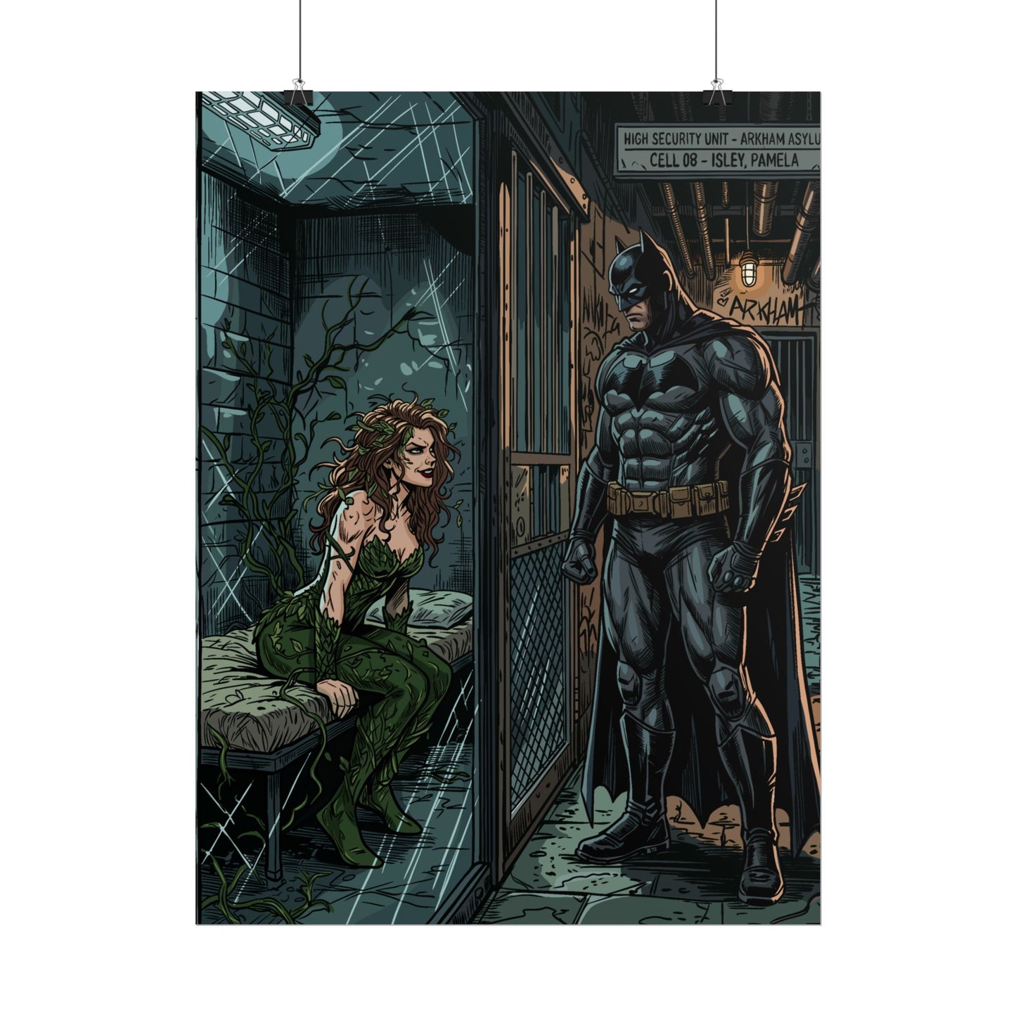 Batman & Poison Ivy Arkham Poster