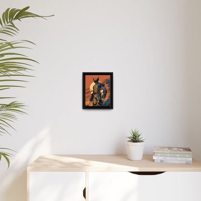 Wolverine Matte Framed Canvas Print